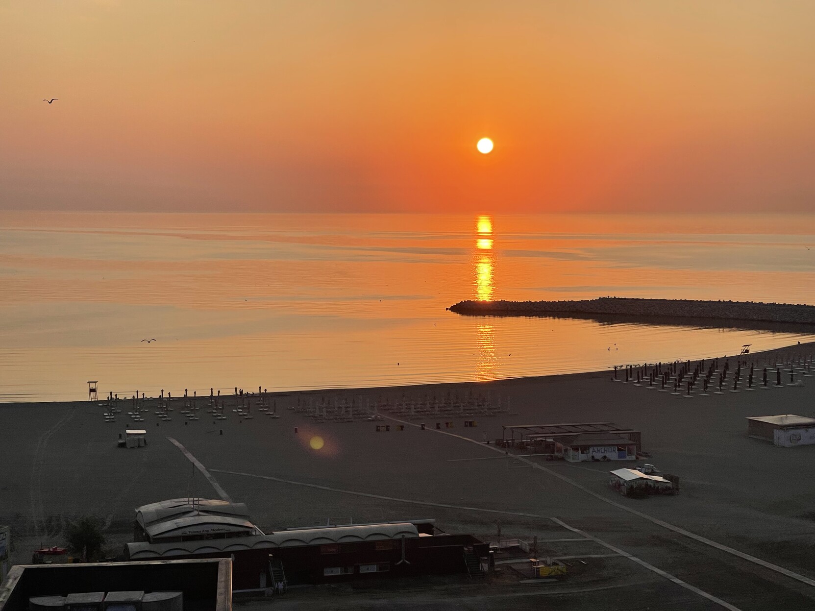 a sunrise over the Black Sea.